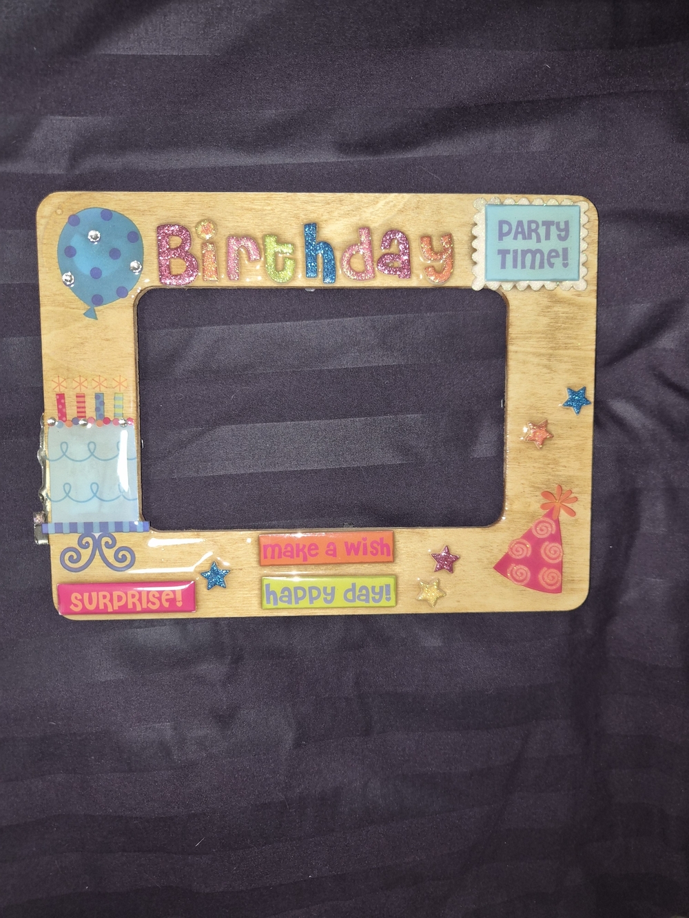 Source Unknown Birthday Party Multicolor Wooden Photo Frame